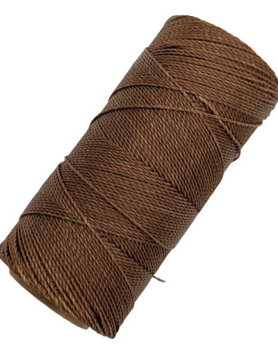 Bobine de fil ciré Linhasita pour micro-macramé, 1mm Brun café (26)