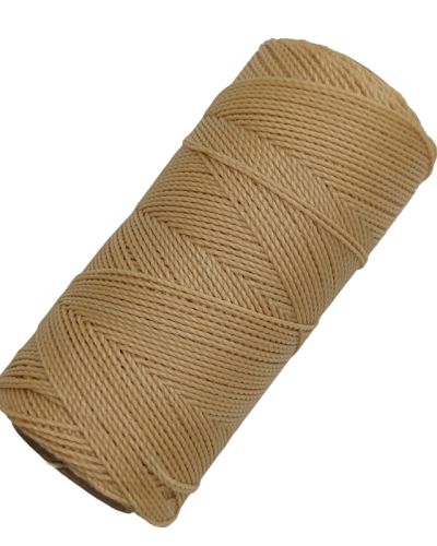 Bobine de fil ciré Linhasita pour micro-macramé, 1mm Crème (1046)