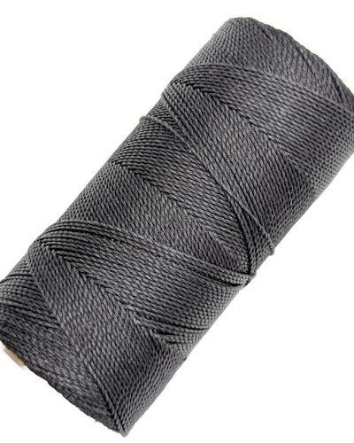 Bobine de fil ciré Linhasita pour micro-macramé, 1mm Gris ardoise (210)