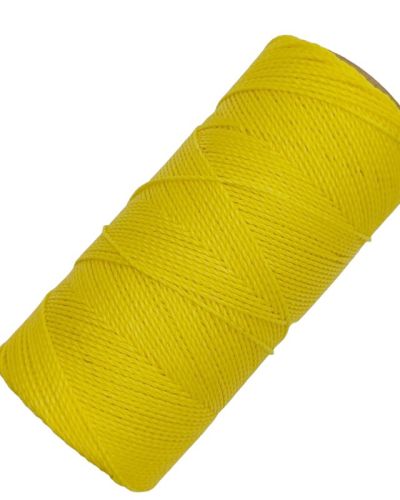 Bobine de fil ciré Linhasita pour micro-macramé, 1mm Jaune citron (37)