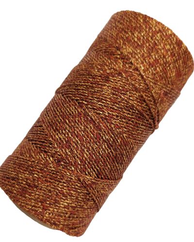 Bobine de fil ciré Linhasita pour micro-macramé, 1mm Cuivre (cobre)