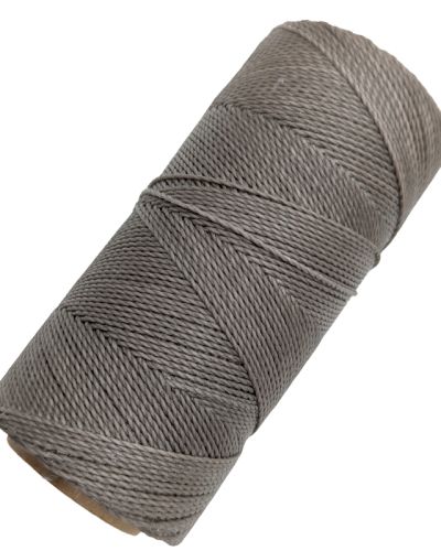 Bobine de fil ciré Linhasita pour micro-macramé, 1mm Gris hiver (544)