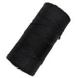 bobine de fil ciré linhasita pour bijoux micro macramé 1mme noir preto 180m