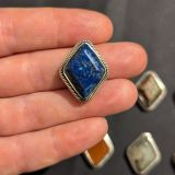 lot 10 pierres rainurées n°01 losange 23x18mm