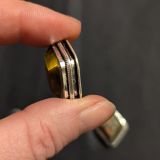 lot 10 pierres rainurées n°01 losange 23x18mm