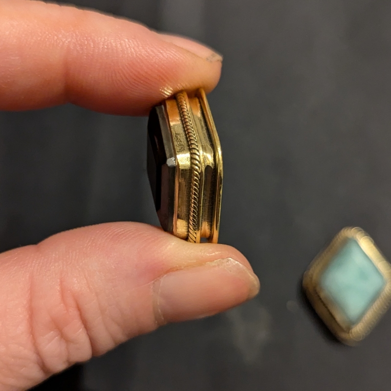 lot 8 pierres rainurées n°02 losange 23x18mm