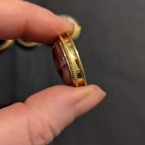 lot 10 pierres rainurées laiton doré n°18 ovale 21x19mm