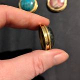 lot 5 pierres rainurées n°09 ronde 23mm