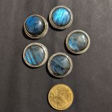 lot 5 pierres rainurées n°11 ronde 23mm