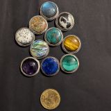 lot 10 pierres rainurées n°10 ronde 23mm
