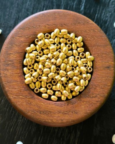 Perles olives en laiton – 5mm – DIY