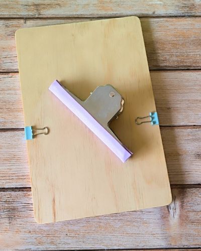 Planche micro-macramé en bois