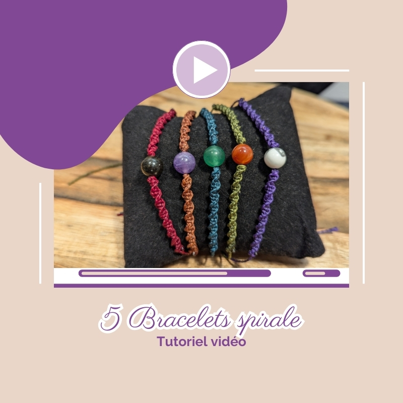video tutoriel micro macrame boucle spirale boho and wood macrame