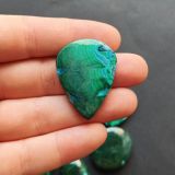 Lot de pierres – malachite à inclusion de chrysocolle n°01 X 10