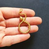 Lot pendentifs laiton avec pierres n°11 X 03