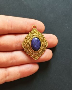 Lot pendentifs laiton avec pierres n°08 X 05