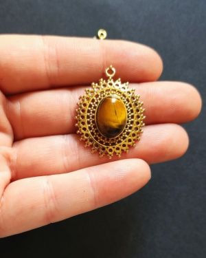 Lot pendentifs laiton avec pierres n°09 X 05
