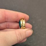 Lot 10 pierres rainurées n°31 – marquise doré 15X10mm
