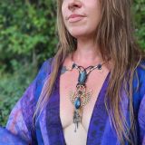 Collier Akasha – micro macramé