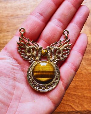 Connecteur n°26 Serpent et Aile – œil de tigre – rond