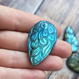 Lot de pierres gravées – labradorites n°04 X 15