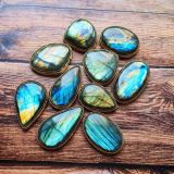 Lot 10 pierres rainurées doré – labradorite n°11