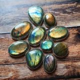 Lot 10 pierres rainurées argenté – labradorite n°20