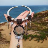 Collier Azaad argenté – micro macramé